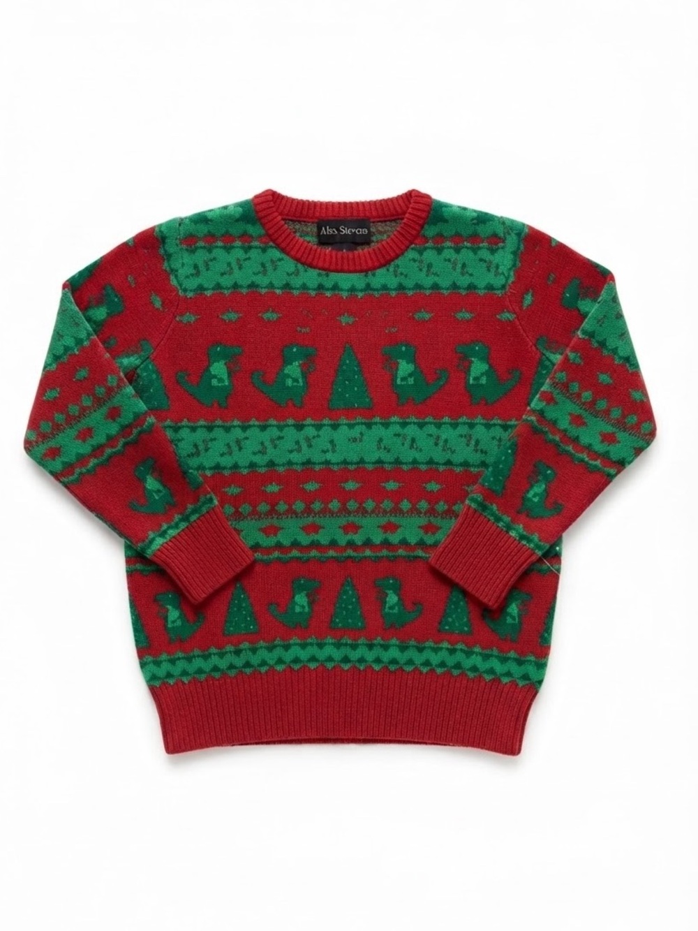 Alex Stevens Dinosaur Christmas Sweater Size 5 Holiday Pictures